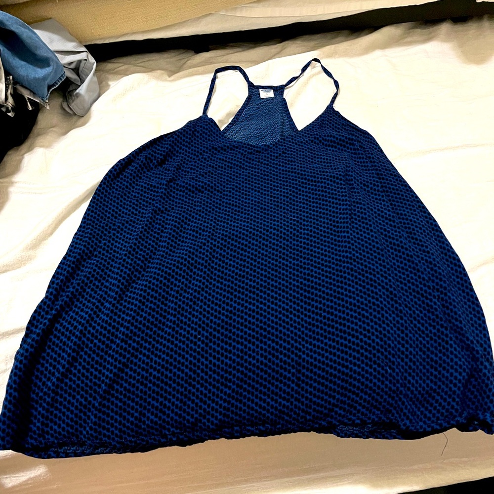 Old Navy racerback black and blue tank-size small
